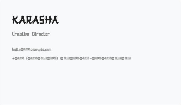 KARASHA Business Card