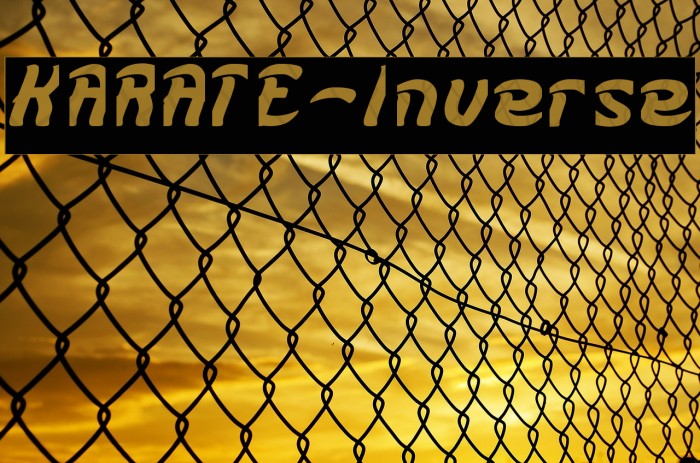 KARATE-Inverse Font examples