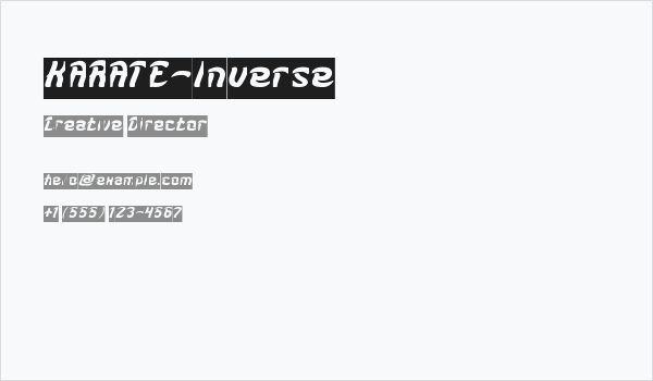 KARATE-Inverse Business Card