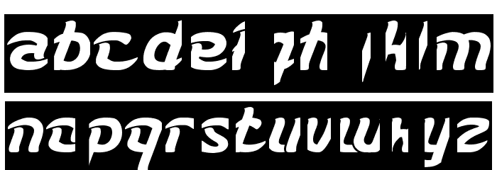 KARATE-Inverse Font LOWERCASE