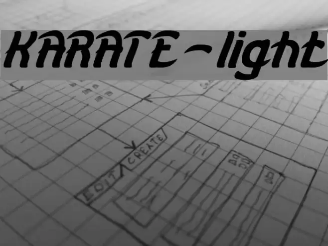 KARATE-light Font examples
