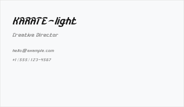 KARATE-light Business Card