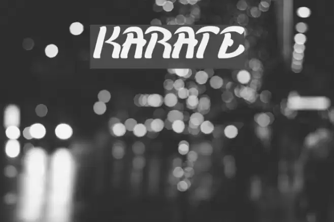 KARATE Font examples