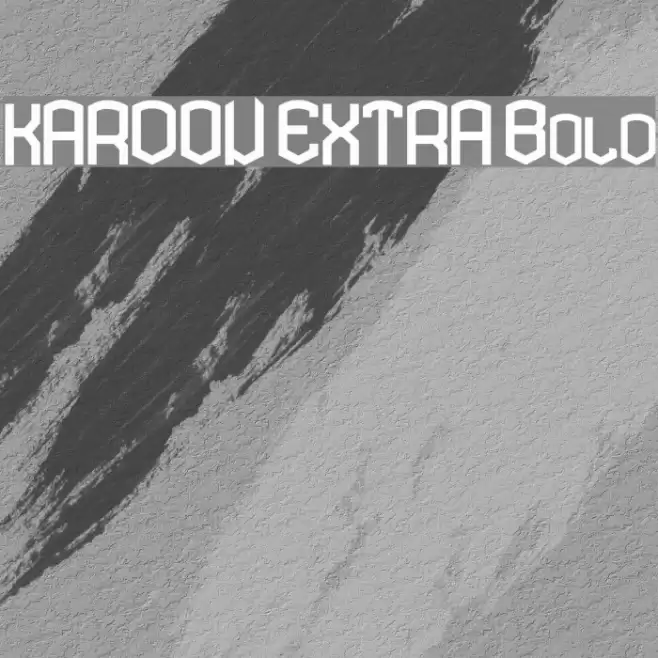 KARDON EXTRA Bold Font examples