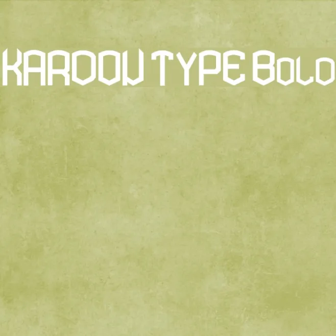 KARDON TYPE Bold Example 2