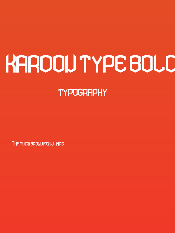 KARDON TYPE Bold Poster