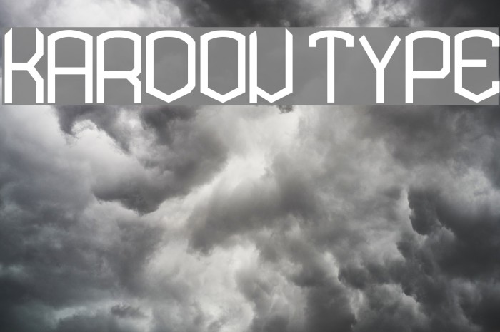 KARDON TYPE Font examples