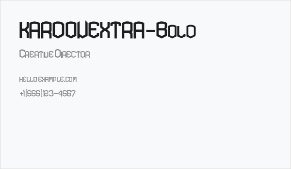 KARDONEXTRA-Bold Business Card