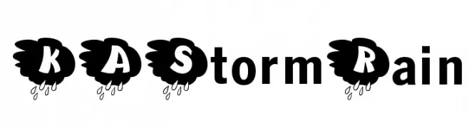 KAStormRain  Frei Schriftart Herunterladen