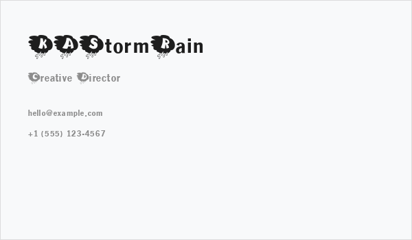 KAStormRain Business Card