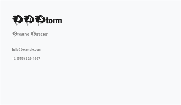 KAStorm Business Card