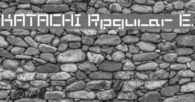 KATACHI Regular E. Font examples