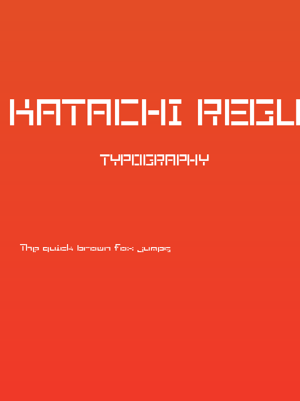 KATACHI Regular E. Poster
