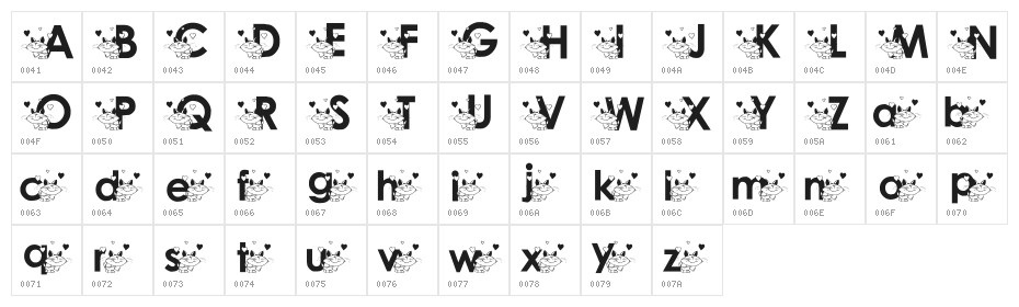 KATZCATZ_KG Character Map