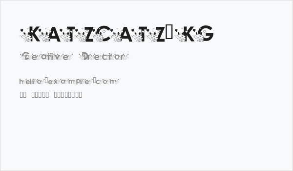 KATZCATZ_KG Business Card