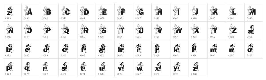 KATZVAL5_KG Character Map