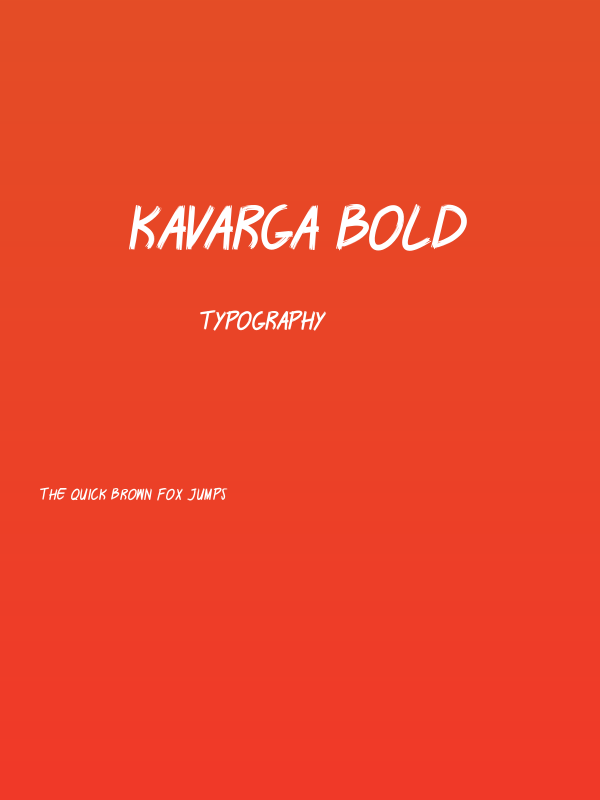 KAVARGA Bold Poster