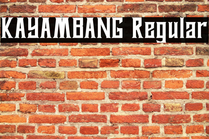 KAYAMBANG Regular Example 1