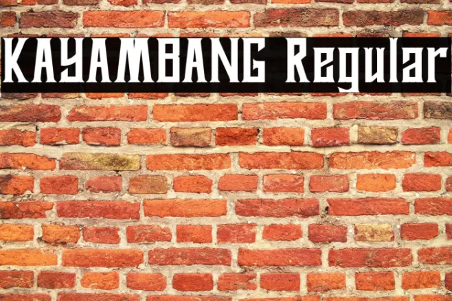 KAYAMBANG Regular Example 1
