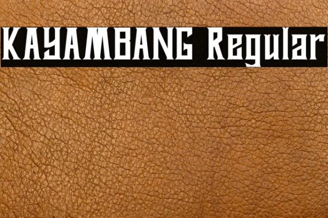 KAYAMBANG Regular Example 2