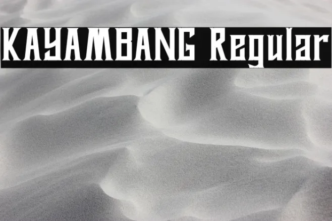 KAYAMBANG Regular Example 3