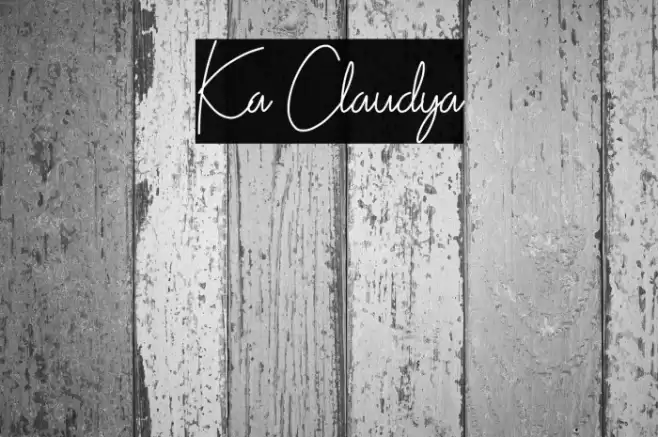 Ka Claudya Font examples
