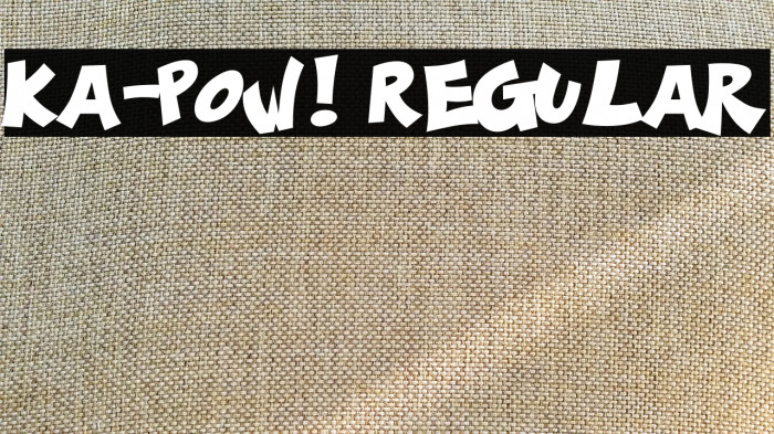 Ka-Pow! Regular Font examples