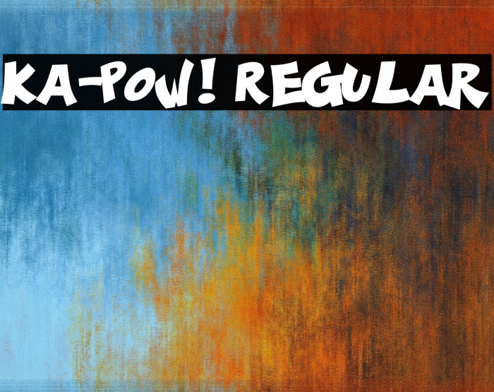 Ka-Pow! Regular Font examples