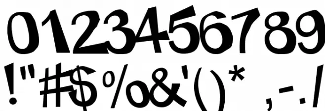 KaBlam! Font OTHER CHARS