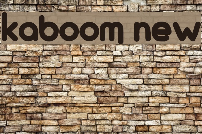 KaBoom New Font examples