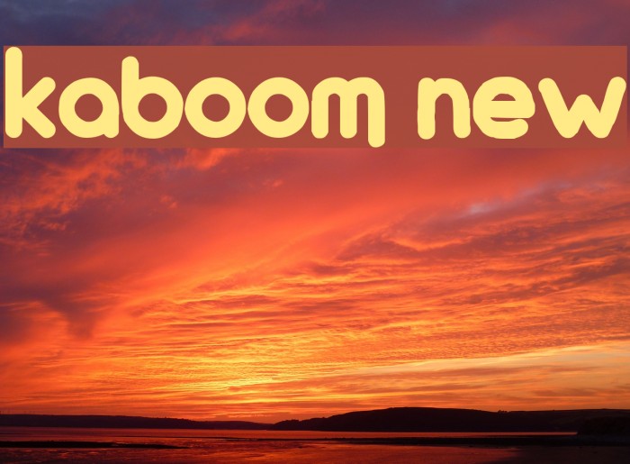KaBoom New Font examples