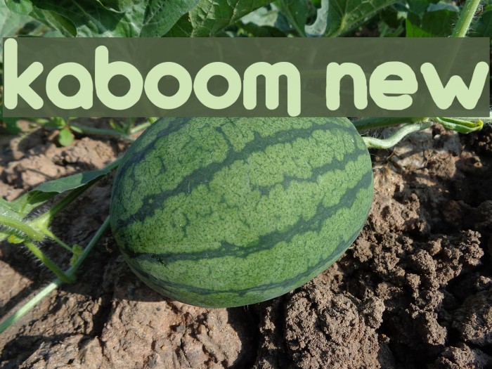 KaBoom New Font examples