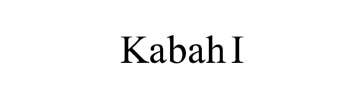 Kabah I Font