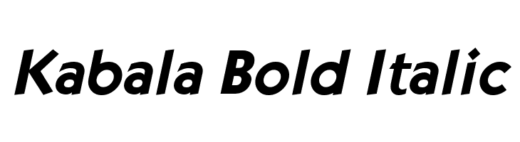 Kabala Bold Italic Font