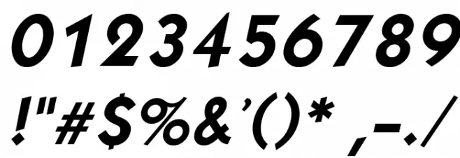 Kabala Bold Italic Font OTHER CHARS