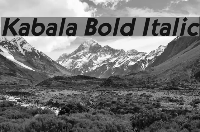 Kabala Bold Italic Font examples