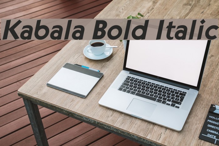 Kabala Bold Italic Font examples