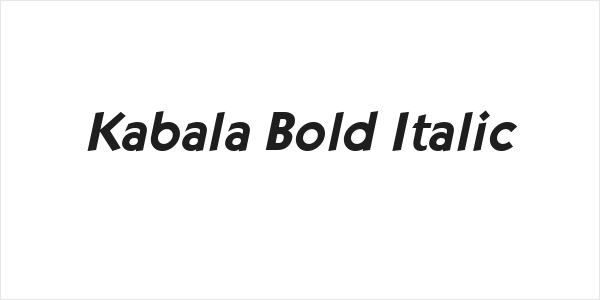 Kabala Bold Italic Logo