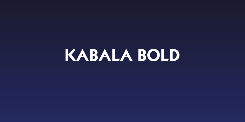 Kabala Bold Social Header
