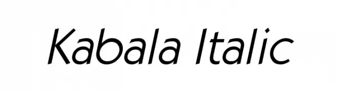 Kabala Italic  Descarca Fonturi Gratis