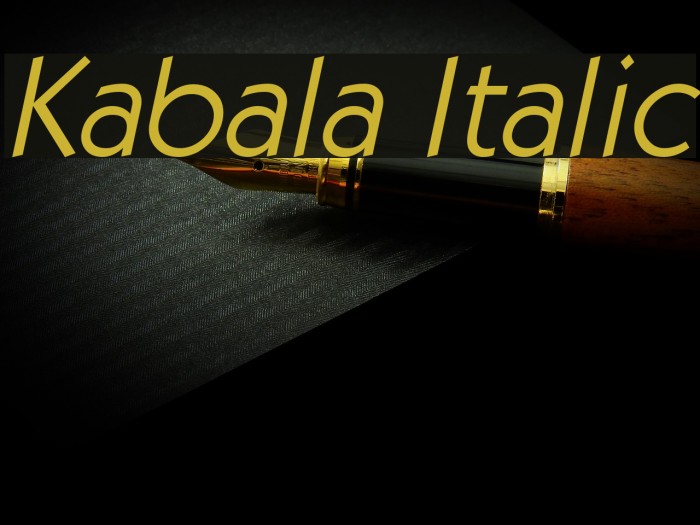 Kabala Italic Font examples