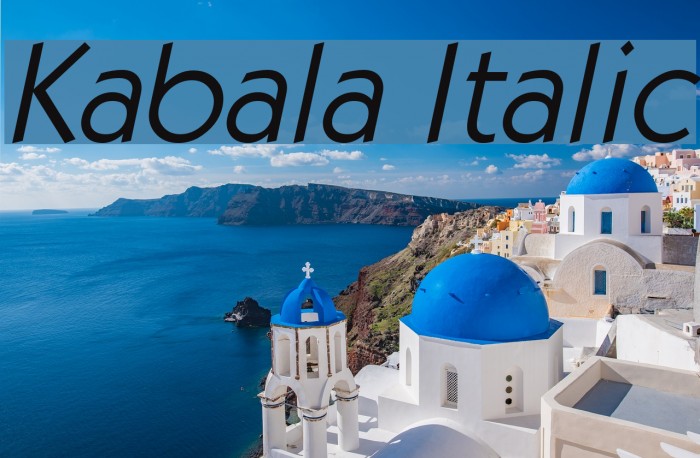 Kabala Italic Font examples
