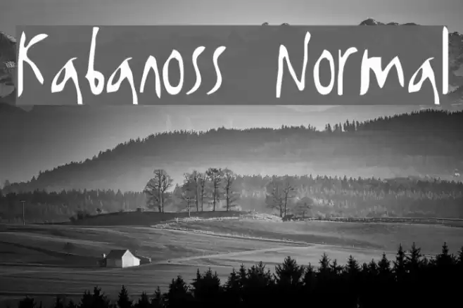 Kabanoss Normal Font examples