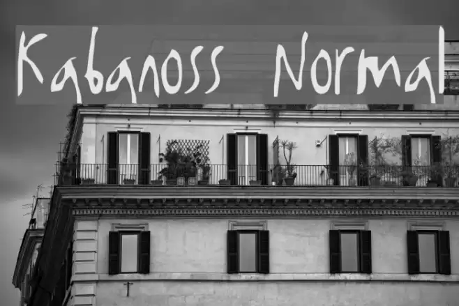 Kabanoss Normal Font examples