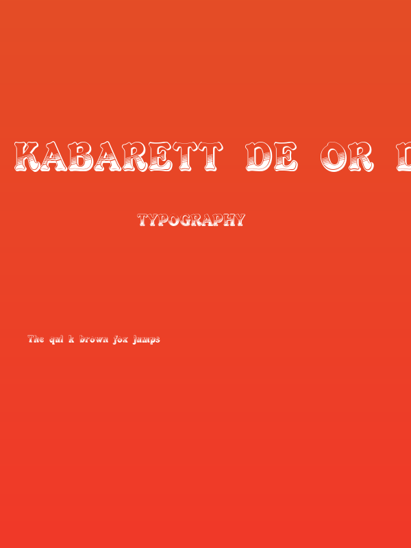 Kabarett Decor DEMO Thin Poster