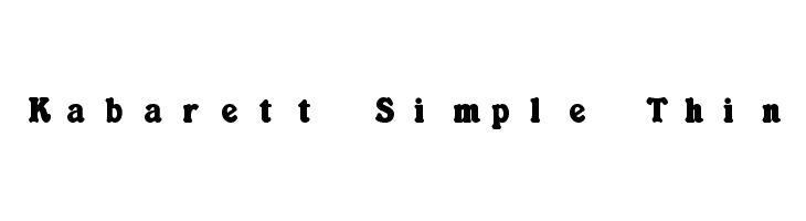 Kabarett Simple Thin Font