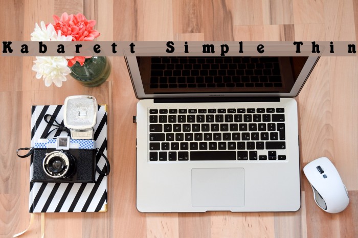 Kabarett Simple Thin Font examples