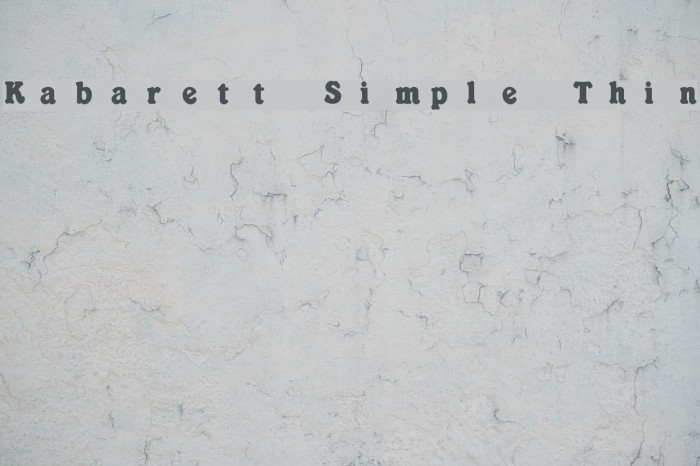 Kabarett Simple Thin Font examples