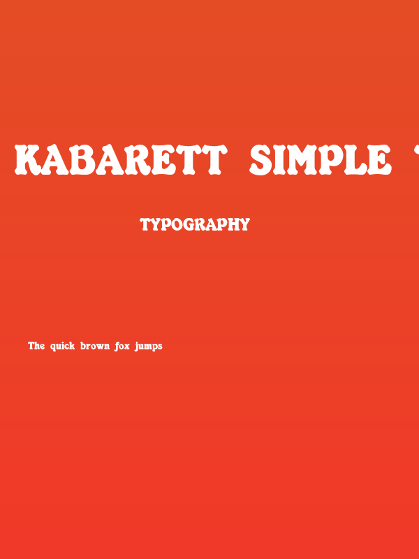 Kabarett Simple Thin Poster