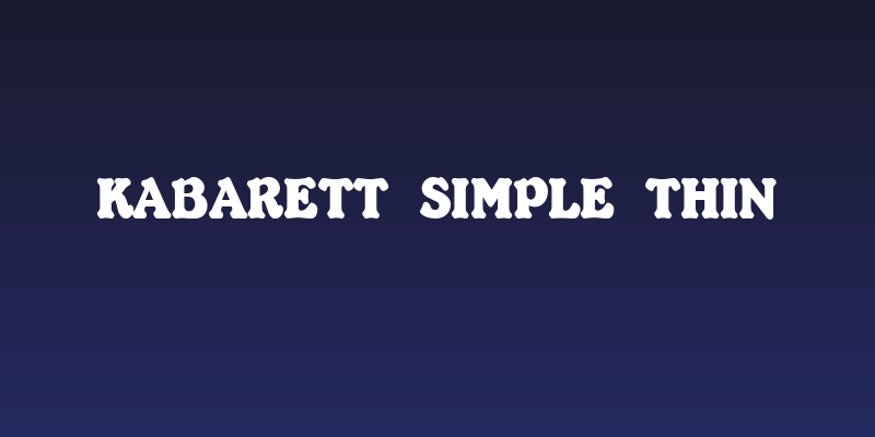 Kabarett Simple Thin Social Header